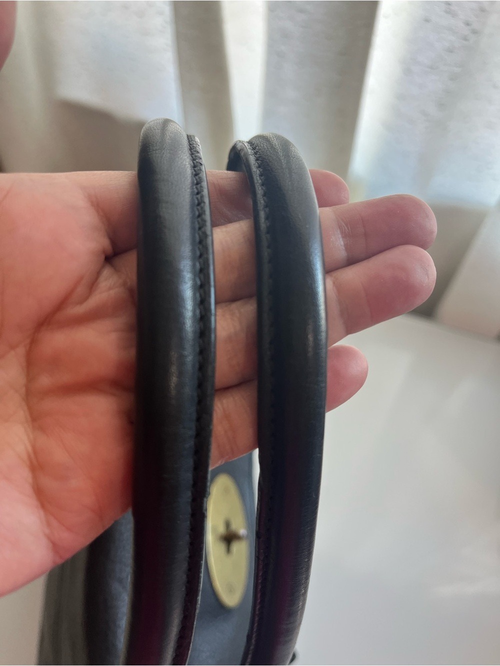 MULBERRY BLACK SOFT GRAINED LEATHER LEDBURY - Picture 3 of 14